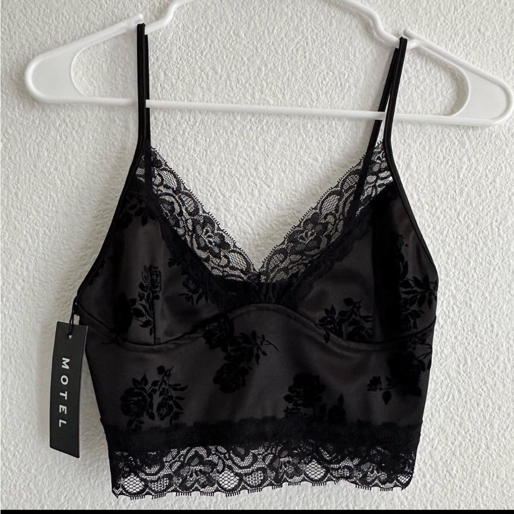 Motel rocks silk lace top